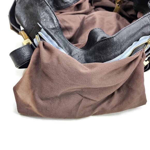 Chloe Audra Black Leather Purse Handbag Purse Shoulder Bag - Picture 9 of 16